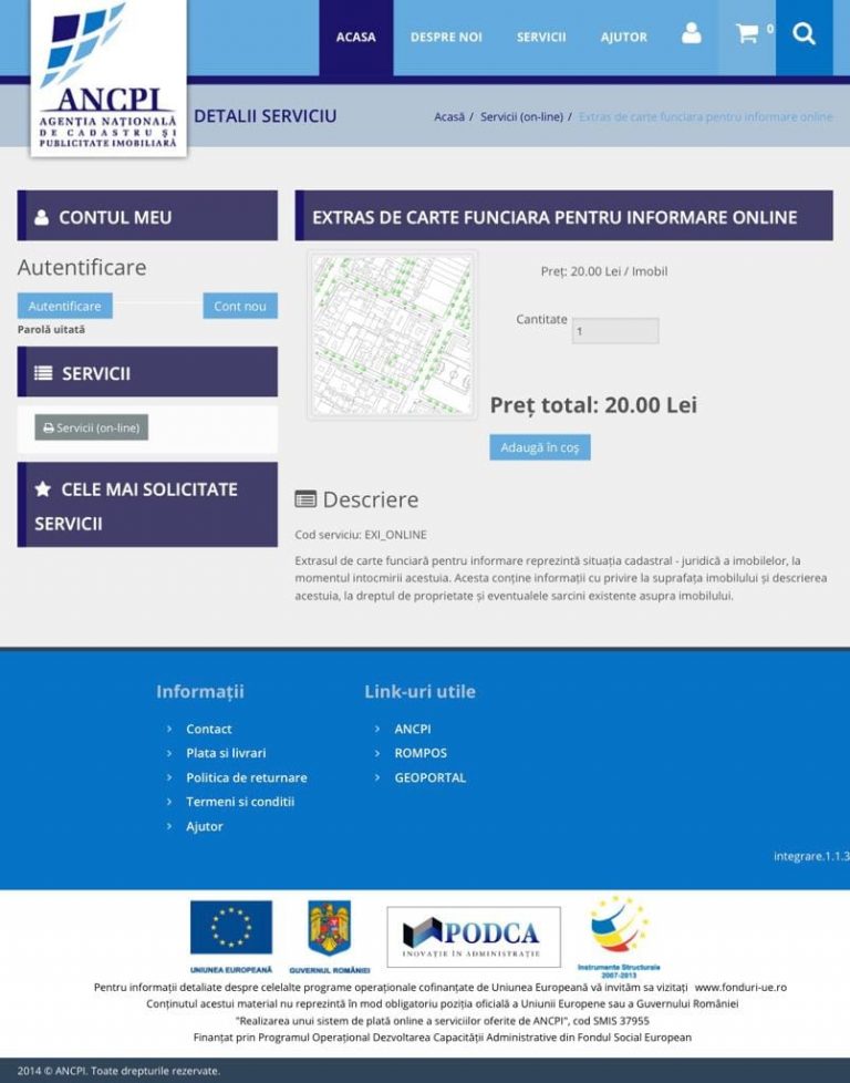 ANCPI emite documente online