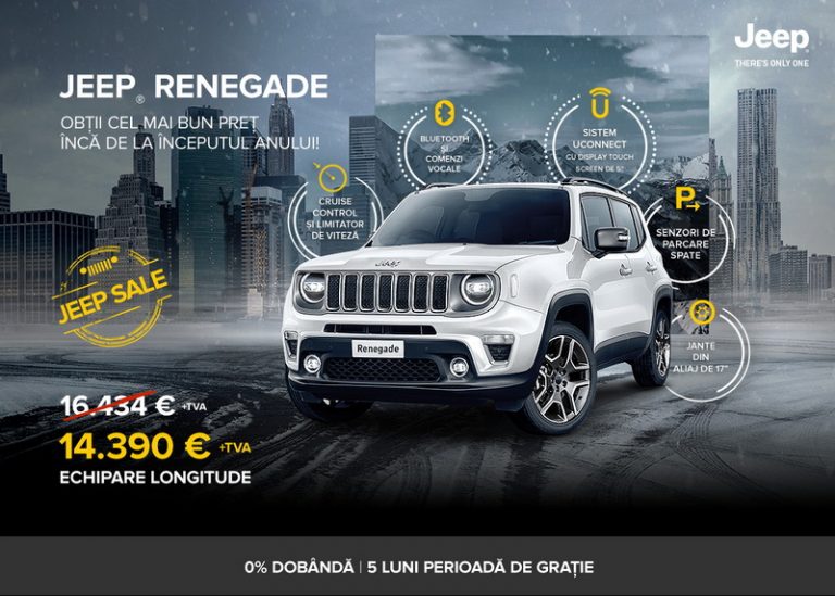 Jeep Renegade, acum începand de la 14.390 Euro + TVA (P)