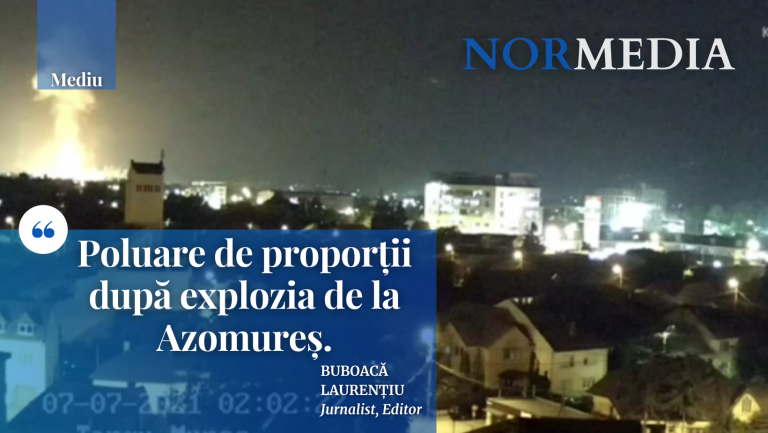 Poluare de proporții după explozia de la Azomureș