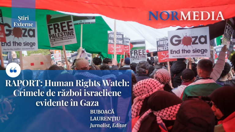 Human Rights Watch: Crimele de război israeliene evidente în Gaza