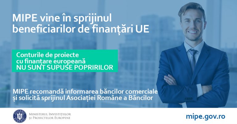 Clarificări și recomandări în situația popririlor pe conturile de proiect
