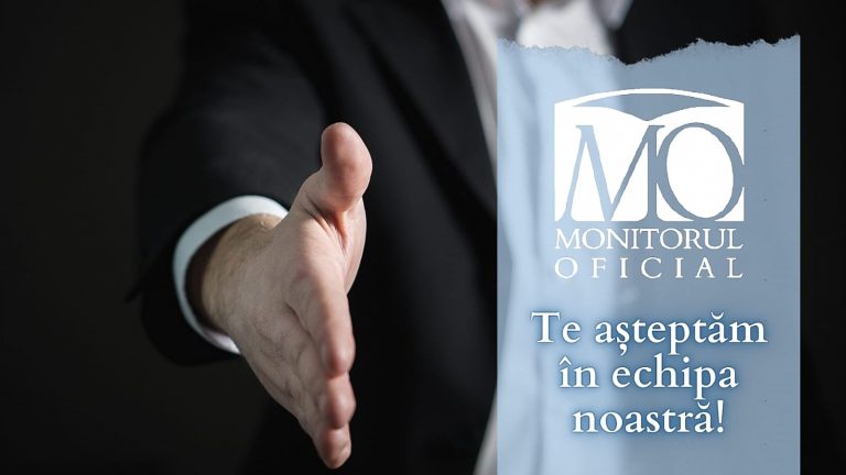 Monitorul Oficial al României face angajări
