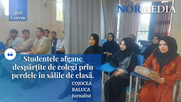 Studentele afgane despărțite de colegi prin perdele în sălile de clasă