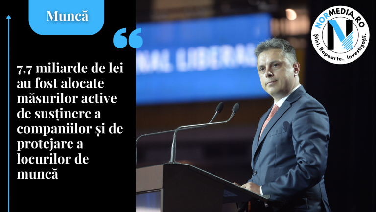 7,7 miliarde de lei au fost alocate măsurilor active de susținere a companiilor și de protejare a locurilor de muncă