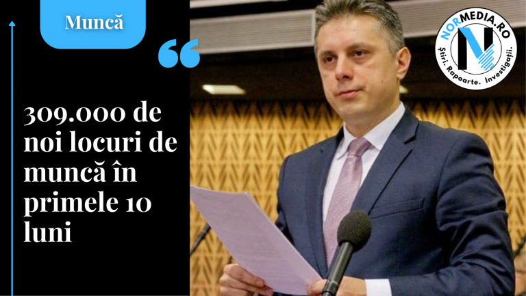 309.000 de noi locuri de muncă în primele 10 luni