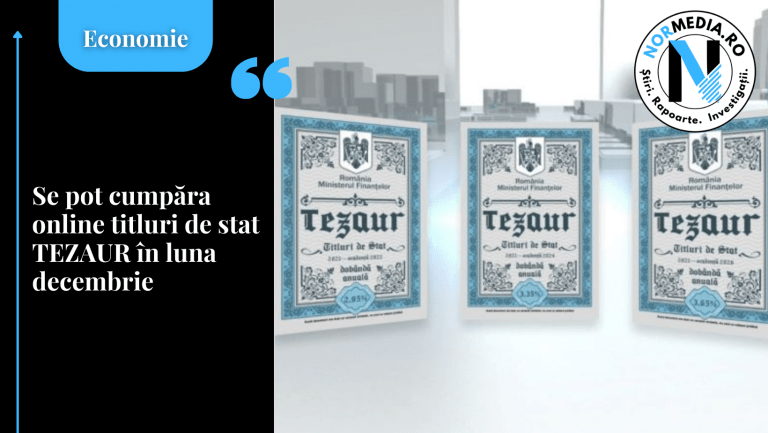 Se pot cumpăra online titluri de stat TEZAUR în luna decembrie