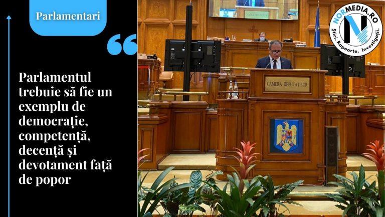 Parlamentul trebuie să fie un exemplu de democrație, competență, decență și devotement față de popor