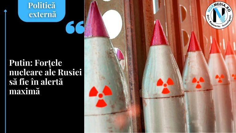 Putin: Forțele nucleare ale Rusiei să fie în alertă maximă