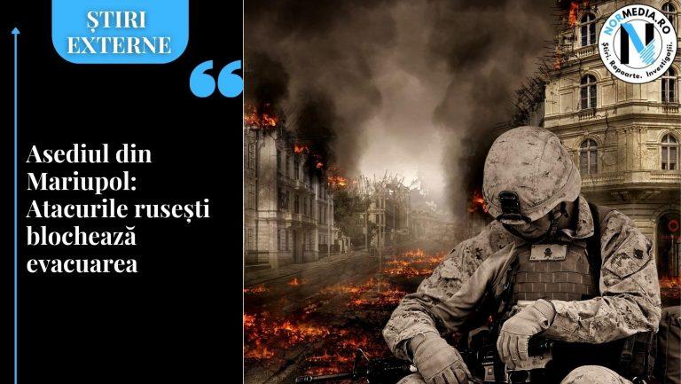 Asediul din Mariupol: Atacurile rusești blochează evacuarea