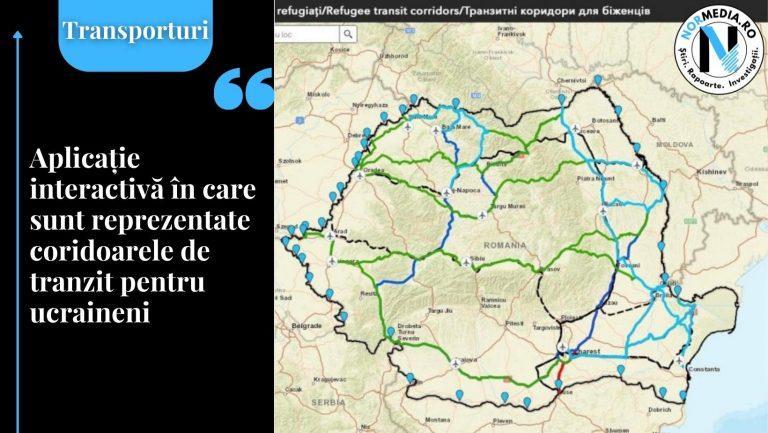 Aplicație interactivă în care sunt reprezentate coridoarele de tranzit pentru ucraineni
