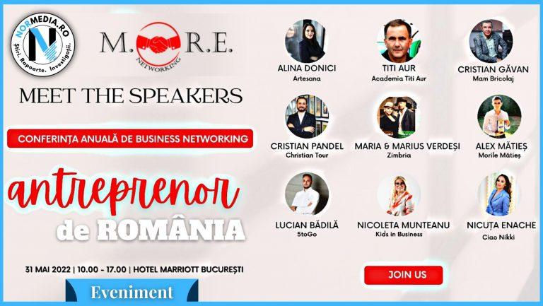 „Antreprenor de România”: eveniment organizat de către MORE Networking