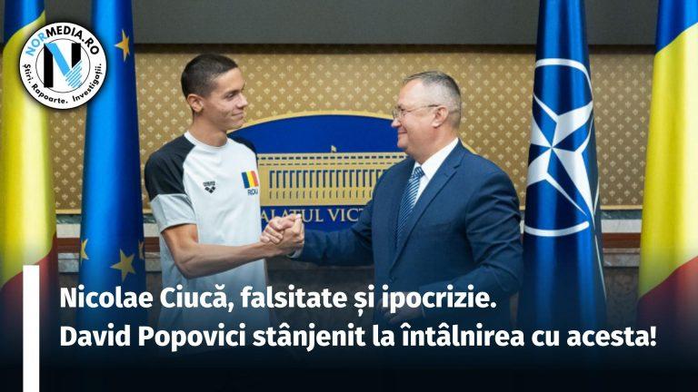 Nicolae Ciucă, falsitate și ipocrizie. David Popovici stânjenit la întâlnirea cu acesta!