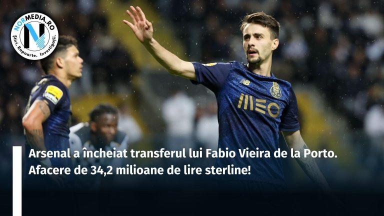 Arsenal a încheiat transferul lui Fabio Vieira de la Porto. Afacere de 34,2 milioane de lire sterline!