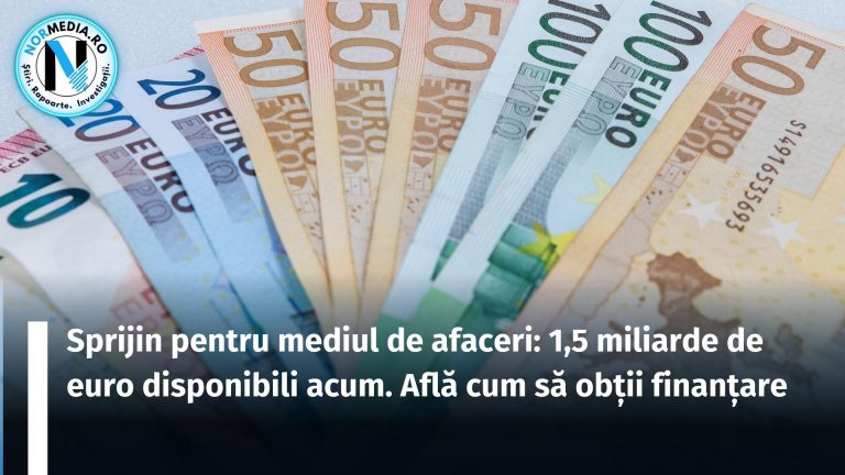 Sprijin pentru mediul de afaceri: 1,5 miliarde de euro disponibili acum. Află cum să obții finanțare
