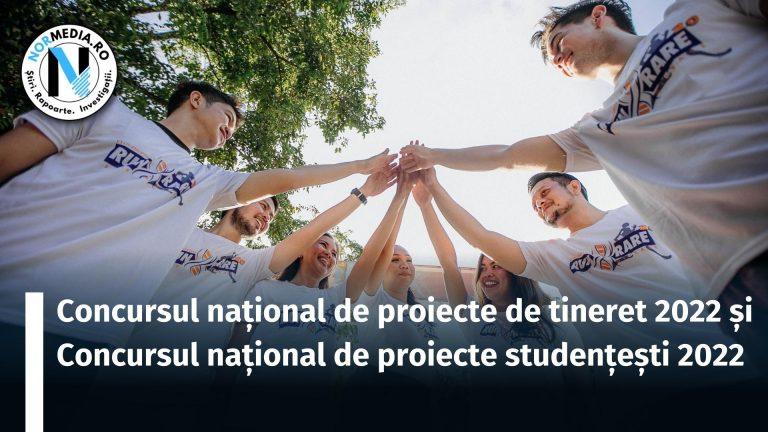 Concursul național de proiecte de tineret 2022 și Concursul național de proiecte studențești 2022