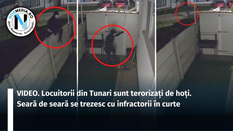 VIDEO. Locuitorii din Tunari sunt terorizați de hoți. Seară de seară se trezesc cu infractorii în curte
