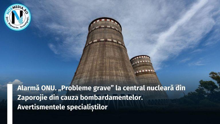 Alarmă ONU. „Probleme grave” la central nucleară din Zaporojie din cauza bombardamentelor. Avertismentele specialiștilor