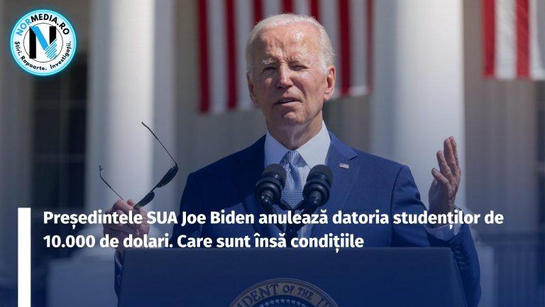 Președintele SUA Joe Biden anulează datoria studenților de 10.000 de dolari. Care sunt însă condițiile