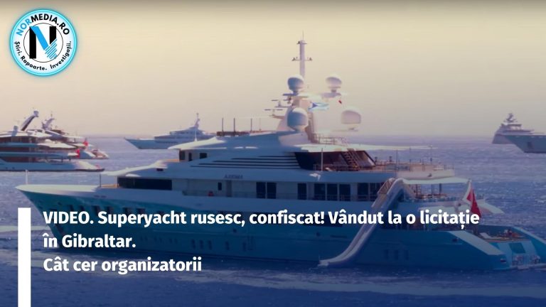 VIDEO. Superyacht rusesc, confiscat! Va fi vândut la o licitație în Gibraltar. Cât cer organizatorii