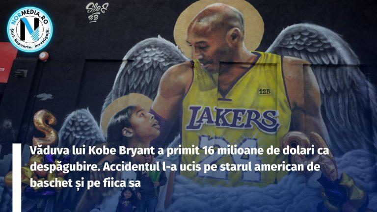 Văduva lui Kobe Bryant a primit 16 milioane de dolari ca despăgubire. Accidentul l-a ucis pe starul american de baschet și pe fiica sa