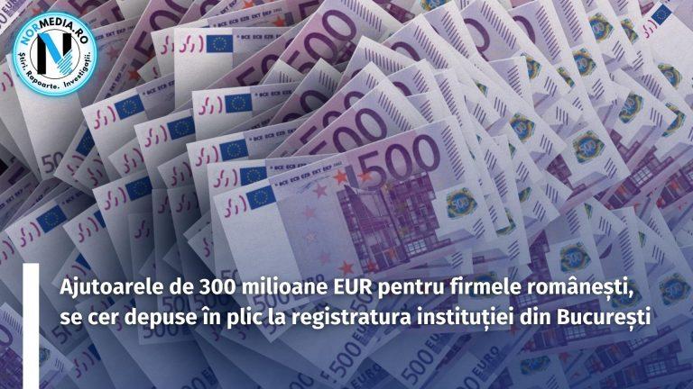 Ajutoarele de 300 milioane EUR pentru firmele românești, se cer depuse în plic la registratura instituției din București