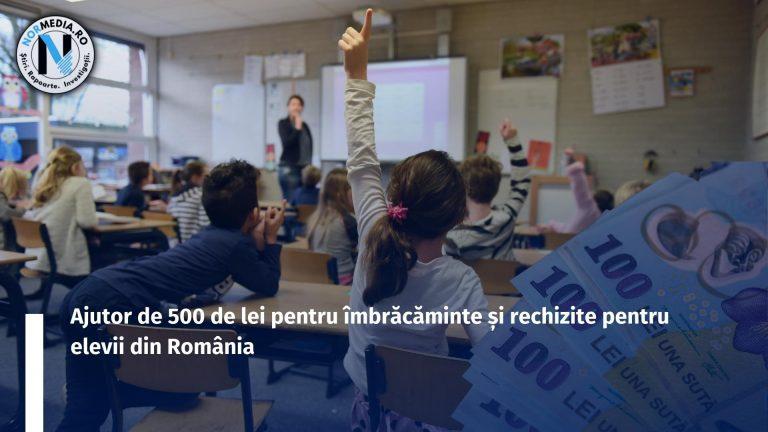 Ajutor de 500 de lei pentru îmbrăcăminte și rechizite pentru elevii din România