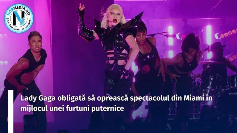 Lady Gaga obligată să oprească spectacolul din Miami în mijlocul unei furtuni puternice