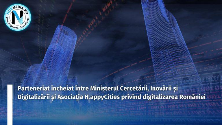 Parteneriat încheiat între Ministerul Cercetării, Inovării și Digitalizării și Asociația H.appyCities privind digitalizarea României