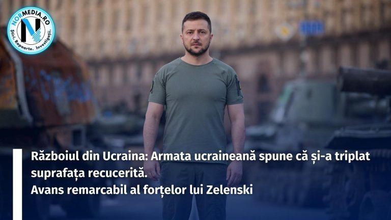 Războiul din Ucraina: Armata ucraineană spune că și-a triplat suprafața recucerită. Avans remarcabil al forțelor lui Zelenski