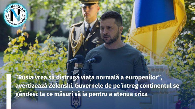 ”Rusia vrea să distrugă viața normală a europenilor”, avertizează Zelenski. Guvernele de pe întreg continentul se gândesc la ce măsuri să ia pentru a atenua criza