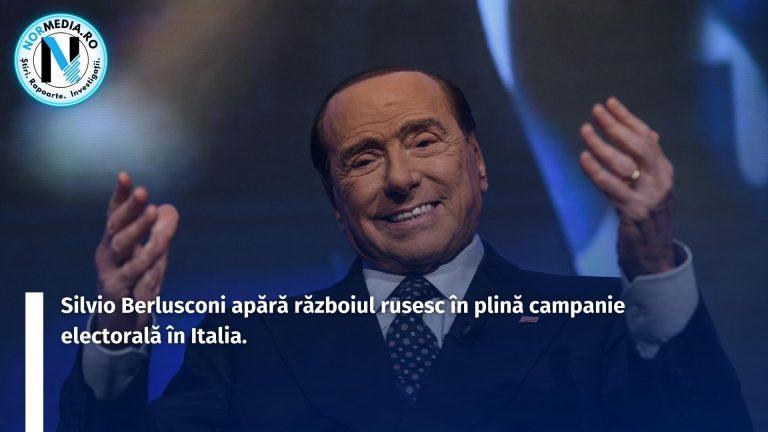 Silvio Berlusconi apără războiul rusesc în plină campanie electorală în Italia.