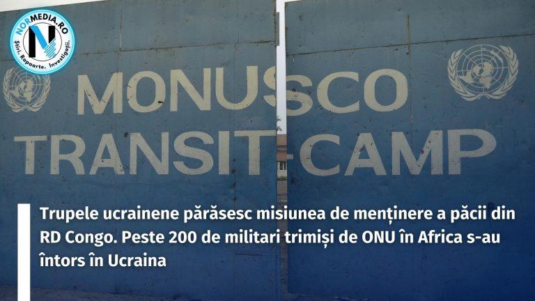 Trupele ucrainene părăsesc misiunea de menținere a păcii din RD Congo. Peste 200 de militari trimiși de ONU în Africa s-au întors în Ucraina