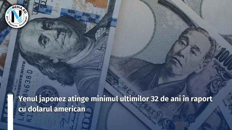 Yenul japonez atinge minimul ultimilor 32 de ani în raport cu dolarul american
