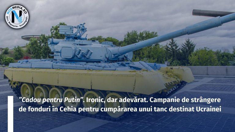 ”Cadou pentru Putin”. Ironic, dar adevărat: Campanie de strângere de fonduri în Cehia pentru cumpărarea unui tanc destinat Ucrainei