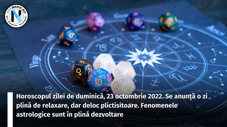 Horoscopul zilei de duminică, 23 octombrie 2022. Se anunță o zi plină de relaxare, dar deloc plictisitoare. Fenomenele astrologice sunt în plină dezvoltare