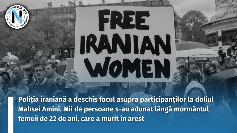 Poliția iraniană a deschis focul asupra participanților la doliul Mahsei Amini. Mii de persoane s-au adunat lângă mormântul femeii de 22 de ani, care a murit în arest