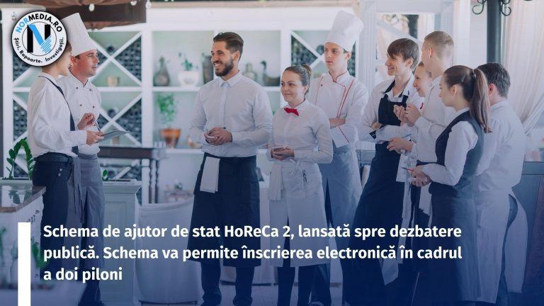 Schema de ajutor de stat HoReCa 2, lansată spre dezbatere publică. Schema va permite înscrierea electronică în cadrul a doi piloni