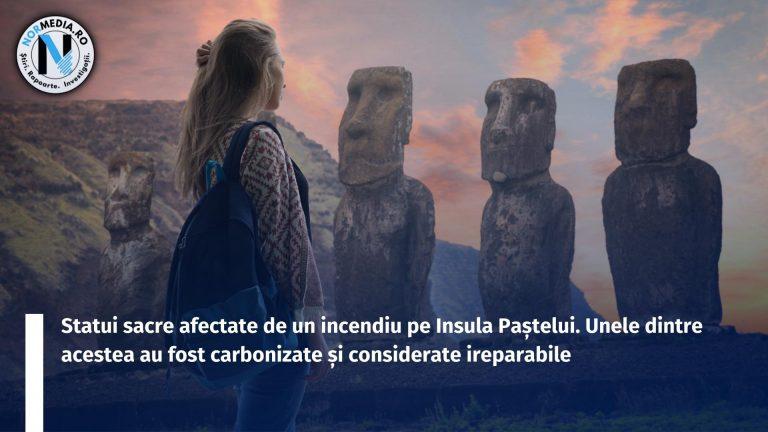 Statui sacre afectate de un incendiu pe Insula Paștelui. Unele dintre acestea au fost carbonizate și considerate ireparabile
