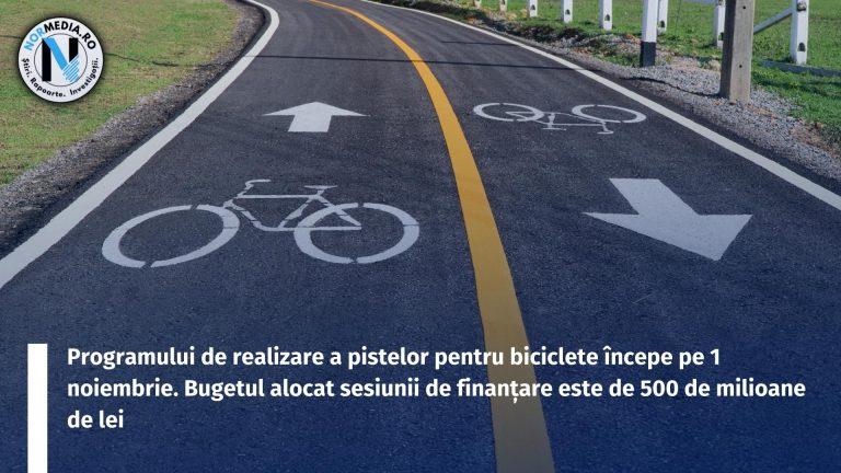 Programului de realizare a pistelor pentru biciclete începe pe 1 noiembrie. Bugetul alocat sesiunii de finanțare este de 500 de milioane de lei