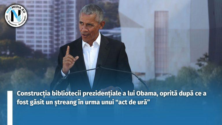 Construcția bibliotecii prezidențiale a lui Obama, oprită după ce a fost găsit un ștreang în urma unui „act de ură”