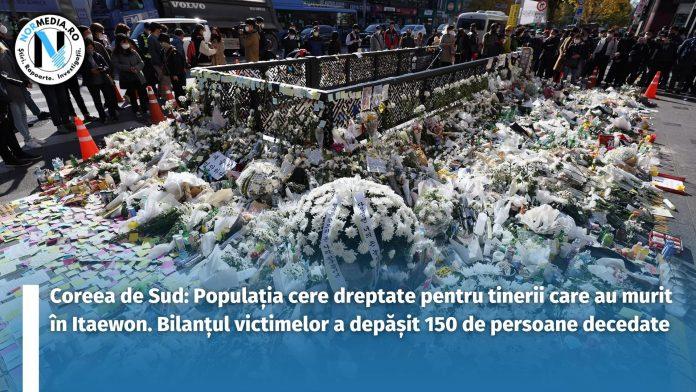 Coreea de Sud Populația cere dreptate pentru tinerii care au murit în Itaewon. Bilanțul victimelor a depășit 150 de persoane decedate