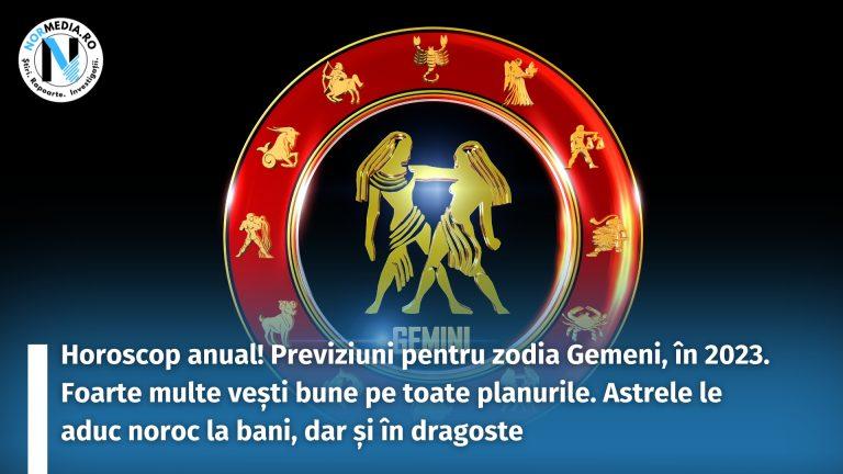 Horoscop anual! Previziuni pentru zodia Gemeni, în 2023. Foarte multe vești bune pe toate planurile. Astrele le aduc noroc la bani, dar și în dragoste