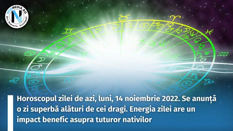 Horoscopul zilei de azi, luni, 14 noiembrie 2022. Se anunță o zi superbă alături de cei dragi. Energia zilei are un impact benefic asupra tuturor nativilor