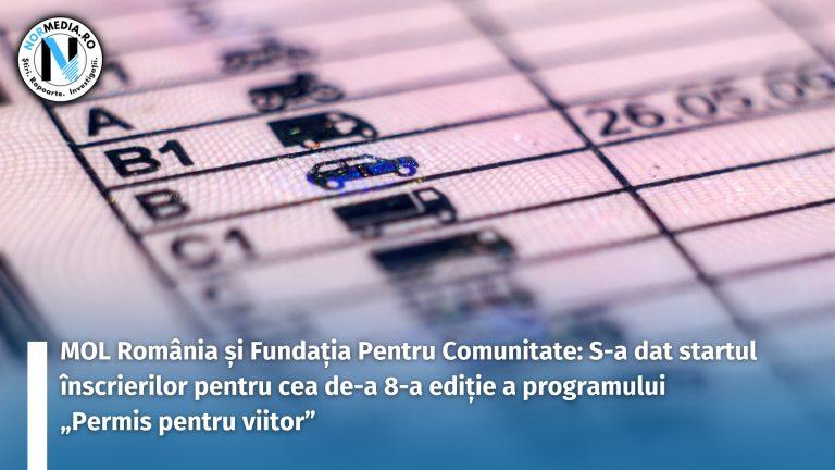 MOL România și Fundația pentru Comunitate: S-a dat startul înscrierilor pentru cea de-a 8-a ediție a programului „Permis pentru viitor”