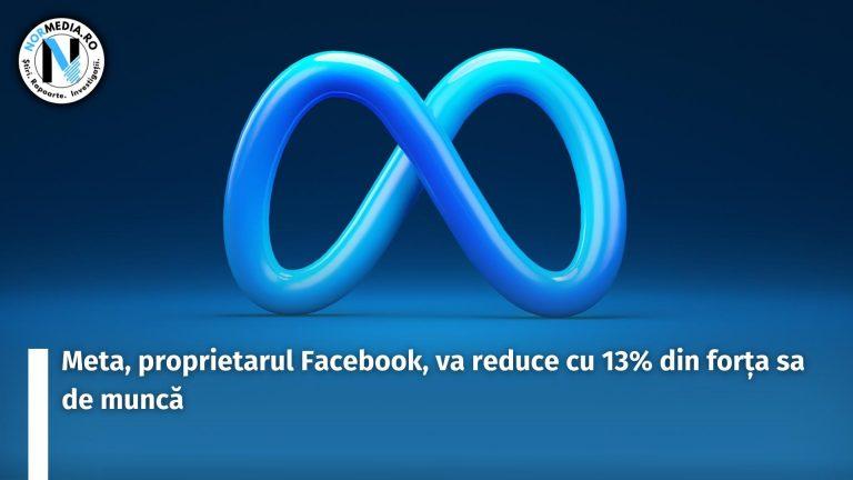 Meta, proprietarul Facebook, va reduce cu 13% din forța sa de muncă