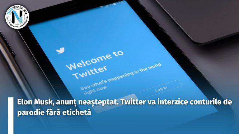 Elon Musk, anunț neașteptat. Twitter va interzice conturile de parodie fără etichetă