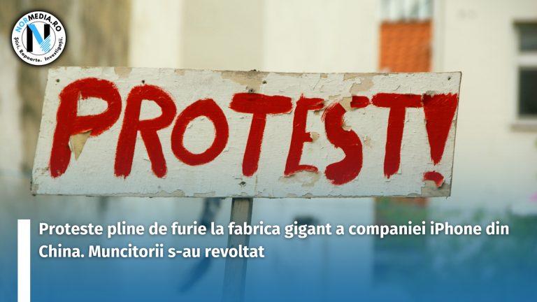 Proteste pline de furie la fabrica gigant a companiei iPhone din China. Muncitorii s-au revoltat