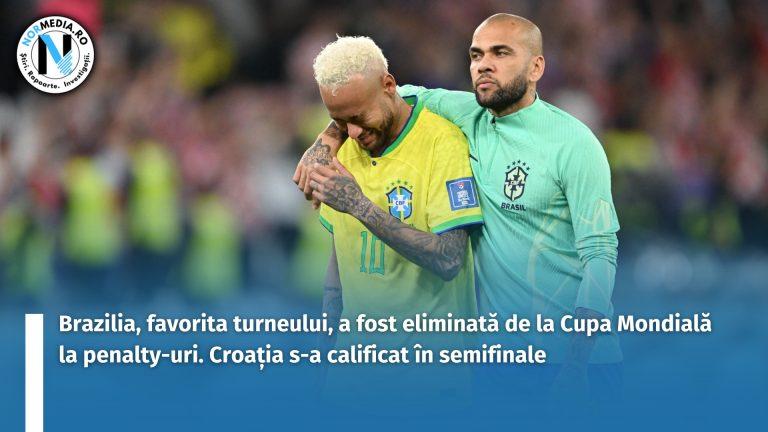 Brazilia, favorita turneului, a fost eliminată de la Cupa Mondială 2022 la penalty-uri. Croația s-a calificat în semifinale