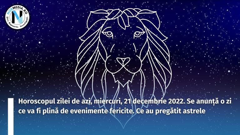 Horoscopul zilei de azi, miercuri, 21 decembrie 2022. Se anunță o zi ce va fi plină de evenimente fericite. Ce au pregătit astrele
