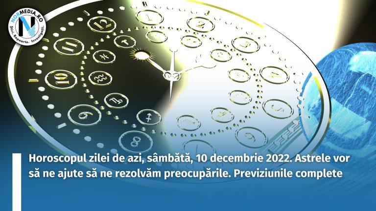 Horoscopul zilei de azi, sâmbătă, 10 decembrie 2022. Astrele vor să ne ajute să ne rezolvăm preocupările. Previziunile complete